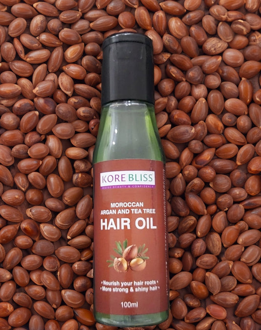 KoreBliss Moroccan Hair Oil with Argan and Tea Tree - 100ml