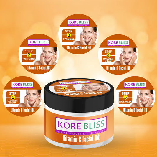 Kore Bliss Vitamin C Facial Kit - Revitalize Your Radiance - 125g